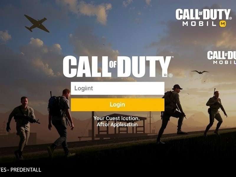 Call of Duty Mobile login screen on multiple devices