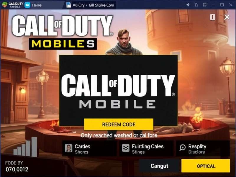 Call of Duty Mobile redemption center interface showing code input field