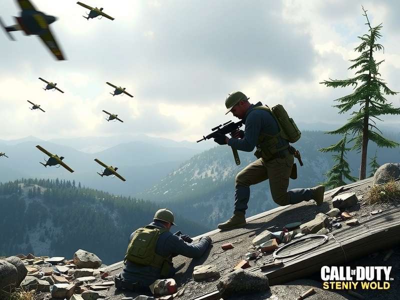 Gaming setup with a player competing in a Call of Duty tournament