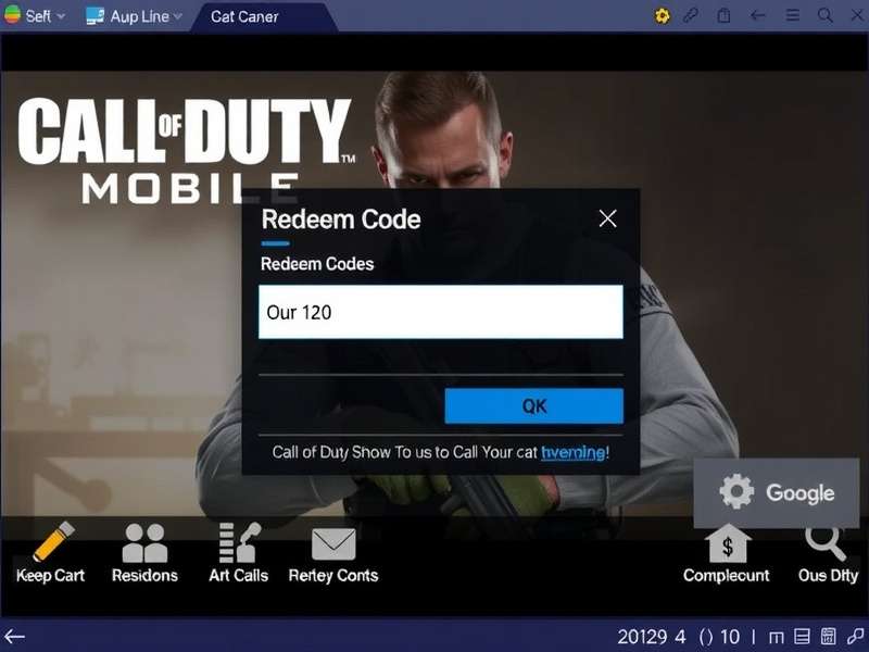 Call of Duty Mobile Redeem Code Interface