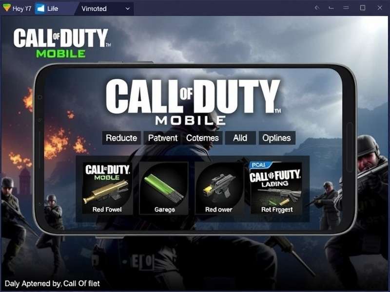 Call of Duty Mobile running on BlueStacks emulator on a PC with controller and keyboard