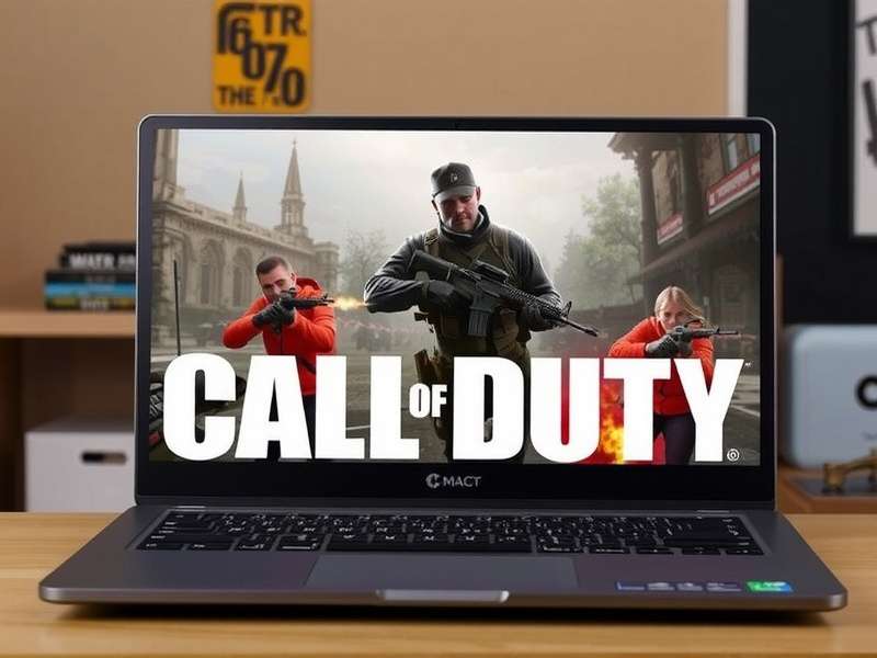 Call Of Duty Mobile running on a laptop screen with Indian gamer setup