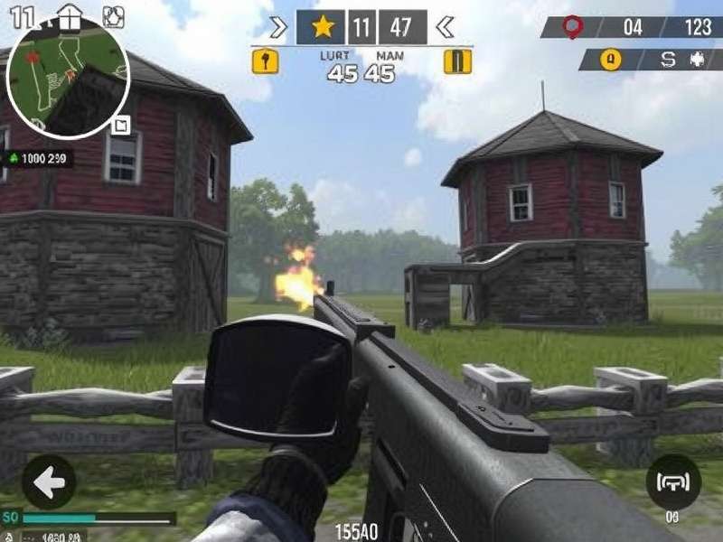 Call Of Duty Mobile Gameplay action screenshot showing intense Battle Royale combat on isolated map