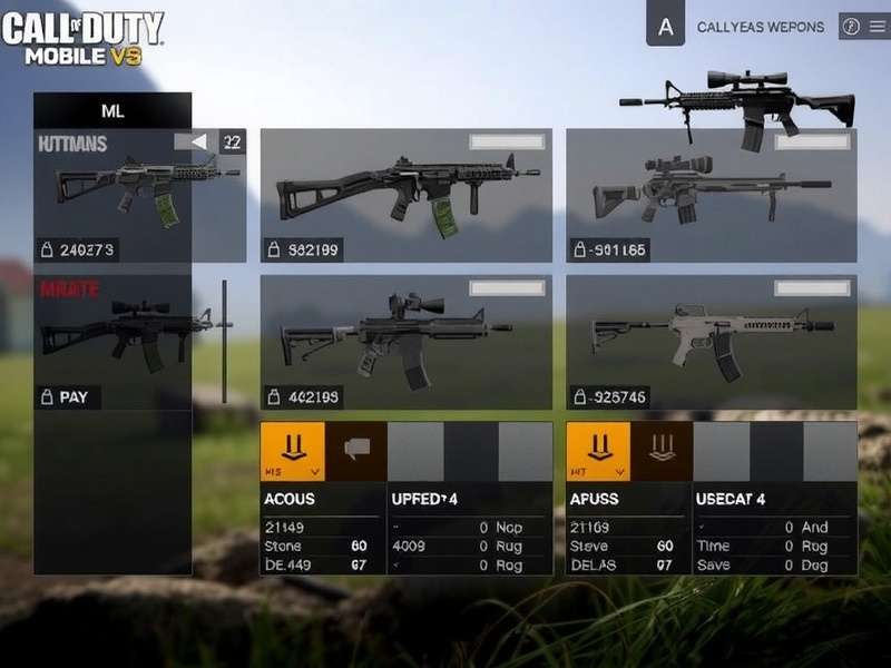 Call of Duty Mobile Store Weapons showcase — legendary guns and blueprints