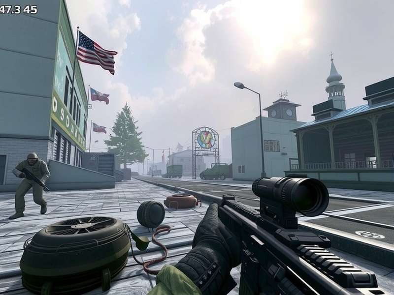 Call of Duty gameplay action scene with soldier in combat